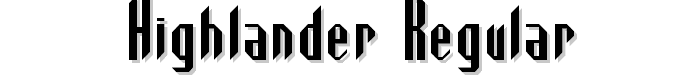 Highlander Regular font